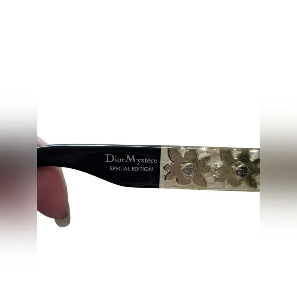 Authentic Dior Sunglasses Mystere Swarovski Crystal Flowers RARE Purple Flowers